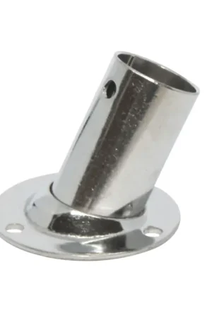 Promo Stagionale Base Inox 60° Ø 22 mm - Raccordo Tondo Inclinato in Acciaio Inossidabile Ø 58 mm per Vela e Nautica