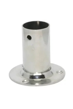 Novità Base Inox 90° Ø 22 mm - Raccordo Nautico in Acciaio Inox con Base Tonda Dritta Ø 58 mm