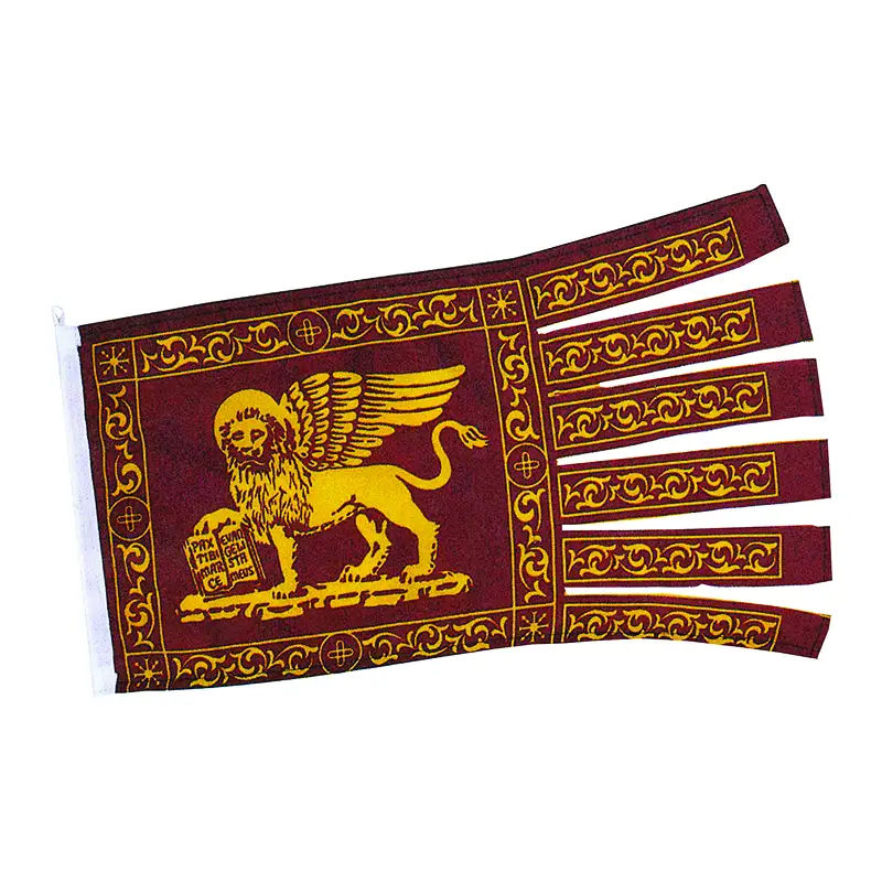 Economico Guidone di Venezia 30x60 cm - Bandiera Nautica in Tessuto Stamina di Poliestere 100%