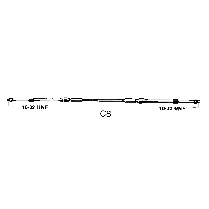 Cavo Telecomando Ultraflex C8 da 39' - Ø 8,5 mm per Motori Entrobordo e Entrofuoribordo con Corsa di 87 mm - Prestazioni Superiori Scelto Dai Clienti