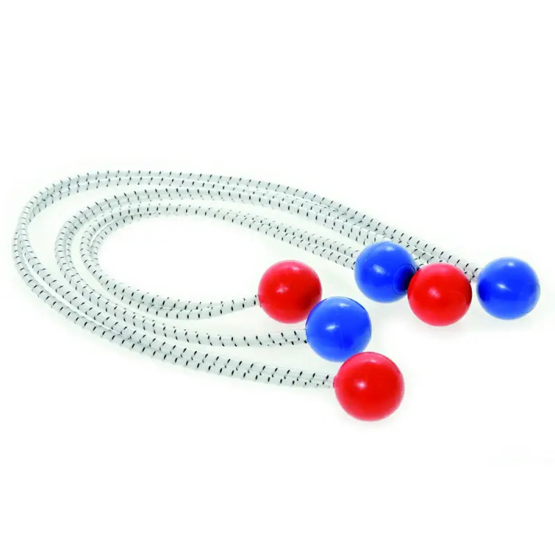 Elastico con Palline Bicolore Ø 4 mm - 50 cm - 20 Pezzi per Serravele Nautiche e Vela Solo Oggi