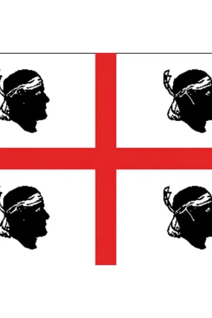 Economico Bandiera Sardegna in Poliestere 100% - 30x45 cm - Altissima Qualità per Vela e Nautica