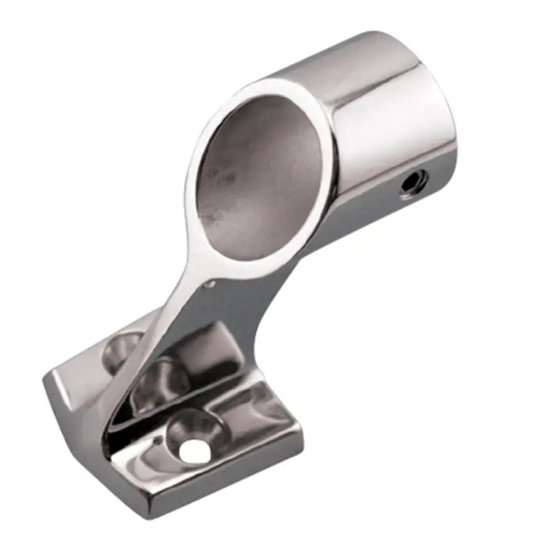 Reso Gratuito Centrale in Acciaio Inox AISI 316 per Corrimano Ø mm. 22 - Altezza mm. 52 - Base mm. 37x32
