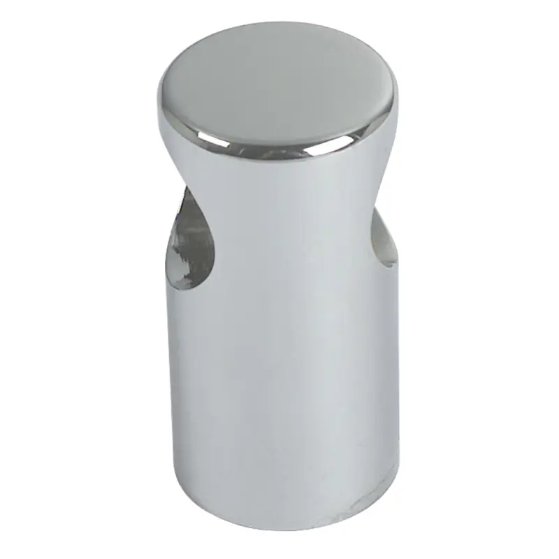 Promozione Esclusiva Centrale in Ottone Cromato Ø 25 mm con Fissaggio a Prigioniero - Terminale Nautico h. 65 mm per Barche e Vela