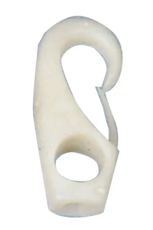 Offerta Lampo Moschettone in Nylon Bianco Ø 8 mm - Confezione da 20 Pezzi per Treccia Elastica Ideale per Vela e Nautica