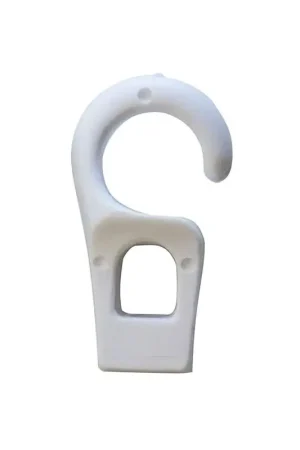 Pagamento Sicuro Gancetto in PVC Bianco per Treccia Elastica - Conf. 20 Pz - Ø Foro 6 mm - Accessori Nautici