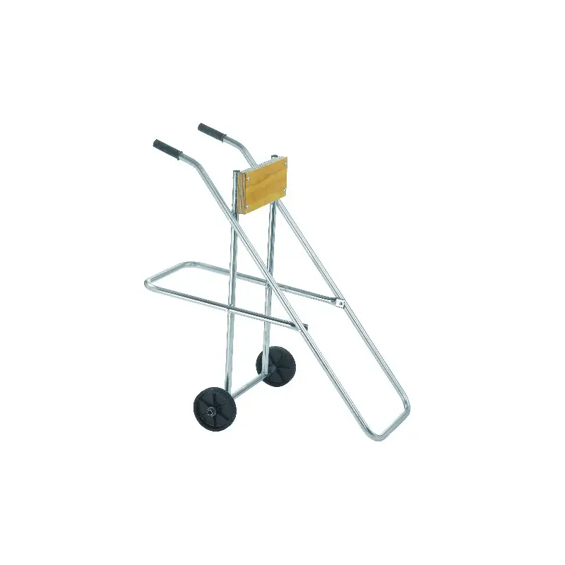 Prezzo Di Fabbrica Cavalletto Portamotore Pieghevole con Ruote in Plastica - Portata Massima 50 Kg per Motori Fino a 25 HP, Tavoletta in Legno 320x145 mm
