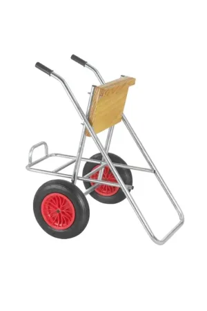A Buon Prezzo Cavalletto Portamotore Big per Nautica - Capacità Fino a 150 HP, Ruote Gonfiabili Ø 350 mm e Porta Serbatoio in Legno 500x250 mm