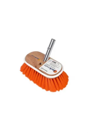 A Buon Prezzo Spazzola Arancio Media Durezza Deck Mate - Pulizia Efficace per Teli, Cuscini e Teak nella Nautica