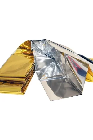 Quantità Limitata Coperta Termica Isotermica Argento/Oro - Protezione dal Freddo e dal Caldo, Dim. 160x210 cm - Ideale per Azioni di Salvataggio e Emergenza