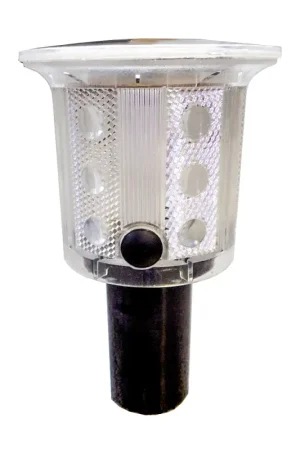 Acquista Ora Luce Intermittente Bianca A LED con Pannello Solare - Segnalazione Nautica Non Omologata - Dim. 71x71x135 mm, 240 gr