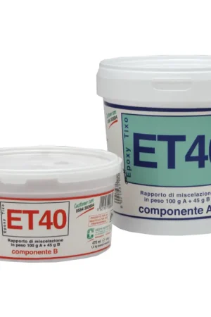 C-SYSTEM ET 40 KG.1,2 - Sistema Epossidico Tixotropico 100% Solido e Senza Solventi per Incollaggio Nautico - Resistente a Shock Termici e Ideale per Riparazioni Professionali Spedizione Espresso