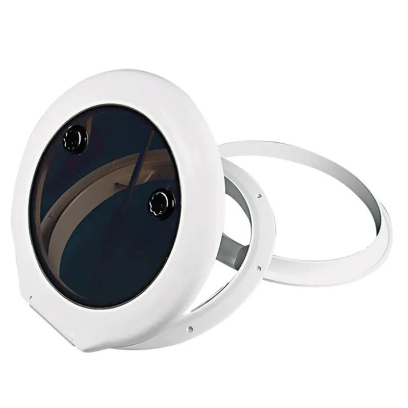 Passo Uomo in Plastica Ø 378 mm - Resistente ai UV con Lastra in Plexiglass Spessore 8 mm e Chiusura Telescopica - Passo Nautico per Barche Più Venduto