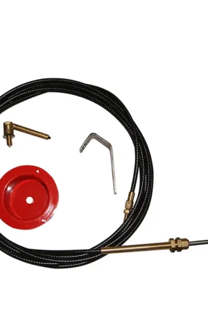 Comando Manuale a Distanza per Estintore ANAF - Attuatore Meccanico con Cavetto in Acciaio da 5 m e Nicchia in Ottone Verniciata di Rosso da Plancia Miglior Prezzo
