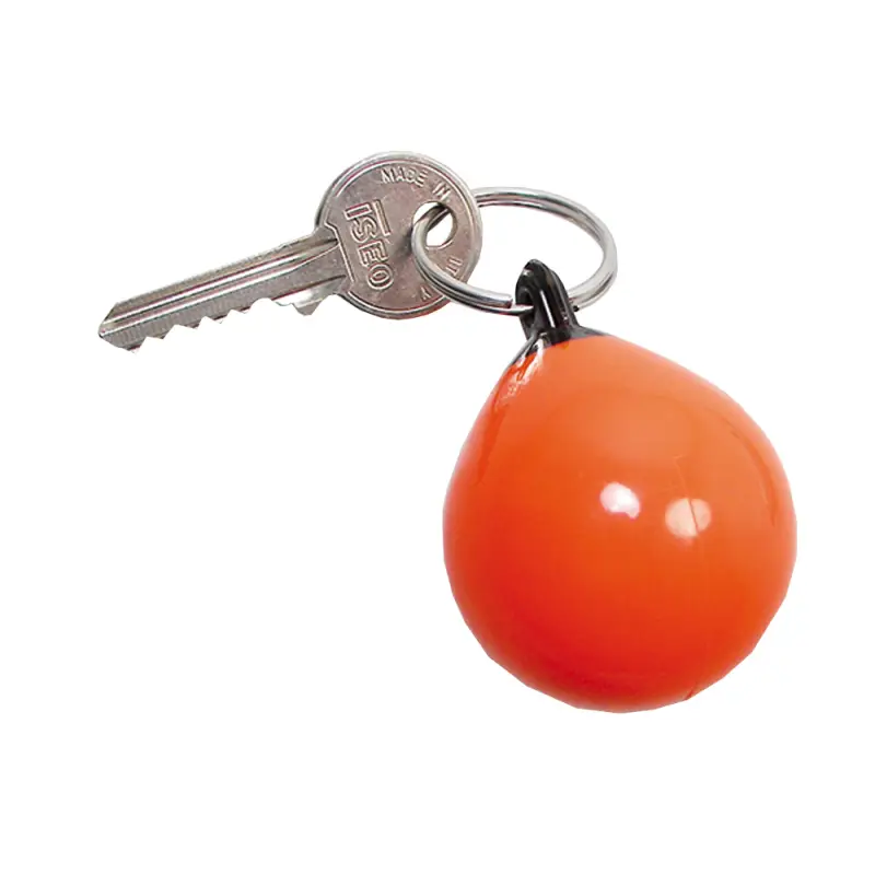 Ultima Occasione Portachiave Parabordo a Pera in PVC Morbido - 10 Pz Arancio e Nero Ø 44 x 59 mm per Nautica e Barche