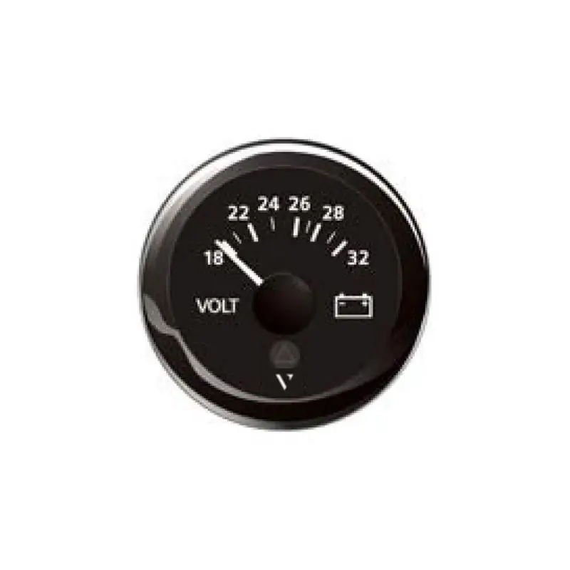Voltmetro Nautico VDO Marine 18-32V 24V Nero con Cornice Tonda e Illuminazione LED IP67 Offerta