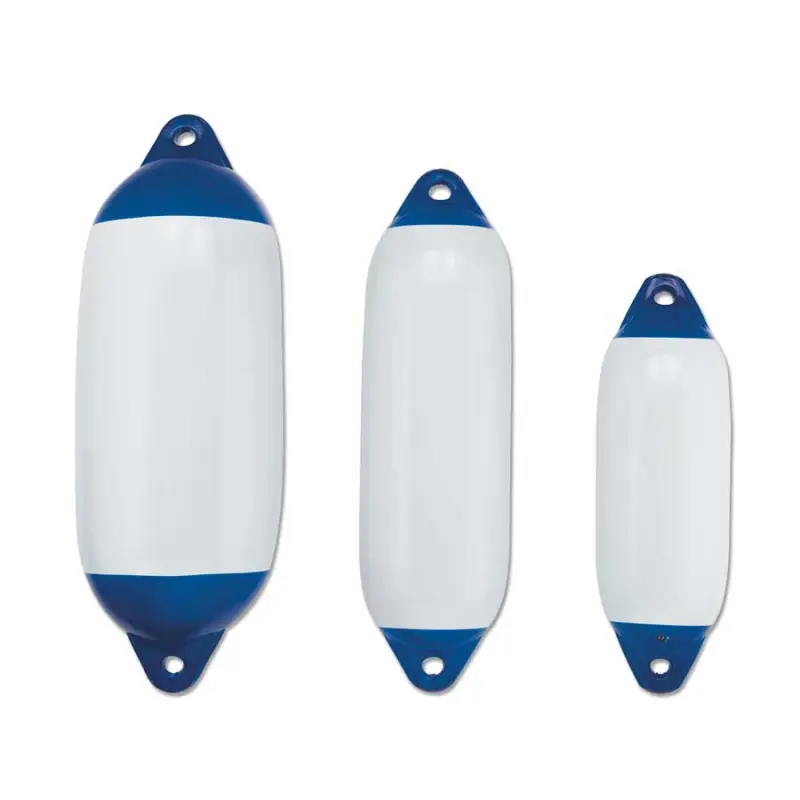 Parabordo Gonfiabile M1 Ø 120 mm x 450 mm - PVC Morbido Bianco con Calotta Blu Rinforzata - Peso 0,70 Kg Non Perdere