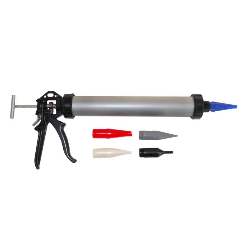 Novità Pistola Professionale per Sacchetti - Pistola a Tubo in Alluminio con 5 Ugelli per Sigillanti - Capacità Fino a 600 ml - Accessori Nautici