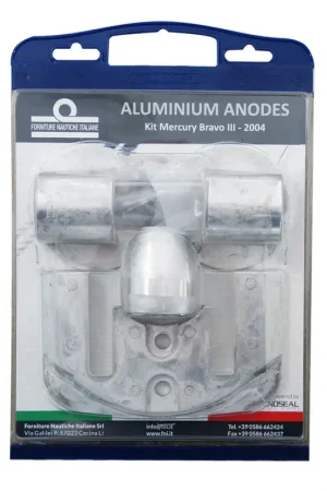 Kit Anodi in Alluminio per Motori Mercruiser Bravo III (dal 2004) - Qualità e Affidabilità per la Tua Nautica Ultimissimo Modello