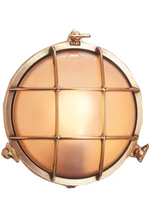 Reso Gratuito Tartaruga tonda in ottone lucido ø 215 mm con foro di fissaggio centrale e vetro trasparente - MAW 75 W 2 kg
