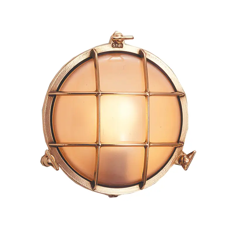 Reso Gratuito Tartaruga tonda in ottone lucido ø 215 mm con foro di fissaggio centrale e vetro trasparente - MAW 75 W 2 kg