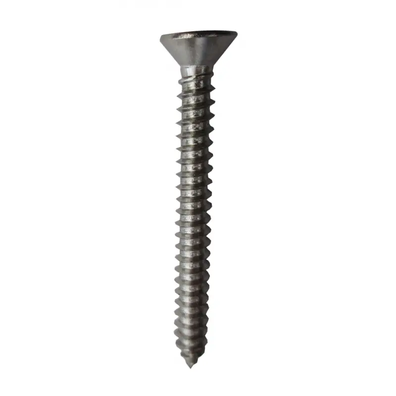 Esclusivo Viti Autofilettanti A2 5,5x70mm con Testa Piana Svasata e Taglio Croce - DIN 7982 - Ideali per la Nautica e l'Industria Marittima
