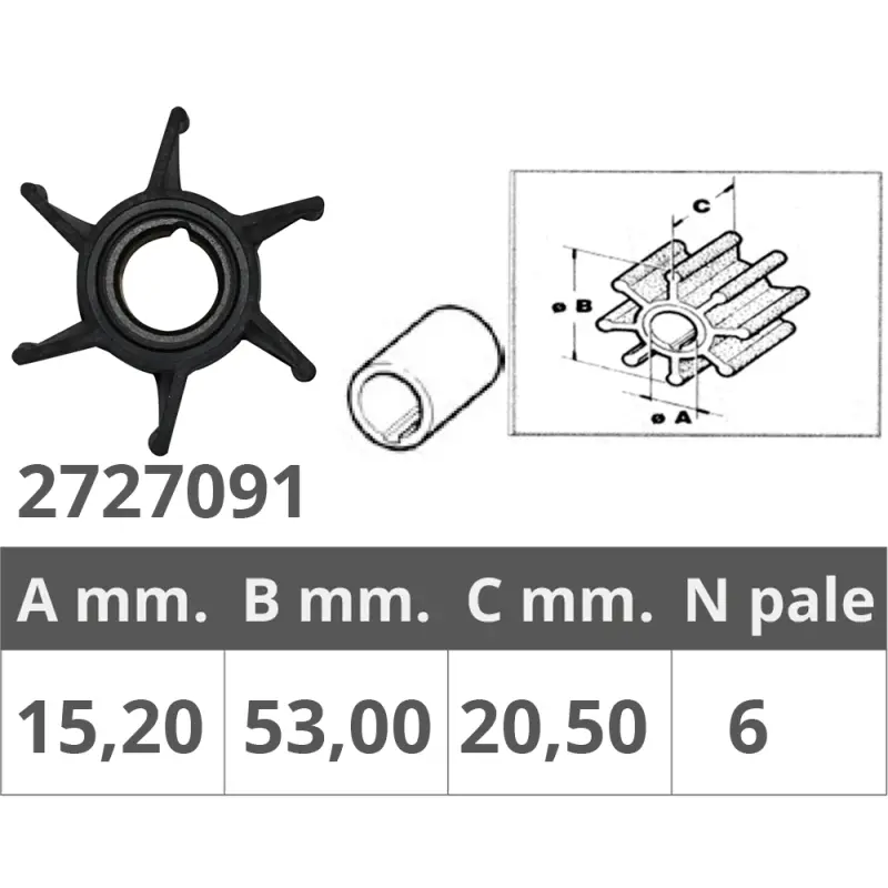 Nuova Collezione Girante Selva R.O. 8095050 - Ricambio Nautico di Alta Qualità per Barche