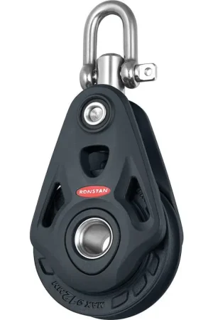 Bozzello Singolo Serie 60 UB Core Blocks™ ClamCleat con Grillo Girevole - 60mm, Carico Massimo 1000kg, Peso 235g, Ideale per Vele e Drizze Non Perdere