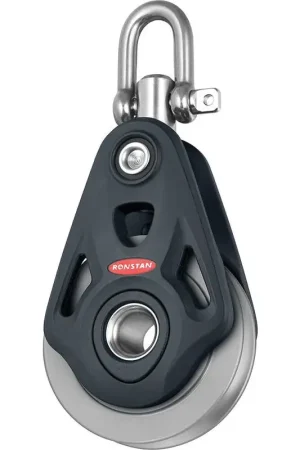 Acquista Ora Bozzello Singolo ClamCleat Serie 60 SP Core Blocks™ per Cime e Cavi Acciaio con Grillo Girevole - Capacità 1000kg, Puleggia in Alluminio Ø60mm, Ideale per Vele e Drizze su Barche da Crociera e Regata