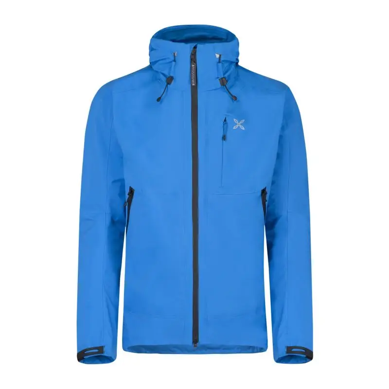 Reso Gratuito Giacca Sail Montura in Gore-Tex® Active - Impermeabile, Traspirante e Antivento per Sport All'Aperto - Colore Azzurro