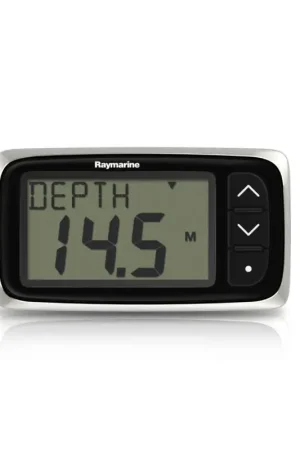 Consegna Rapida Strumenti Raymarine i40 Depth Pack con Trasduttore Profondità P66 da Poppa - Display Compatto per Lettura Profondità e Allarmi Ancora