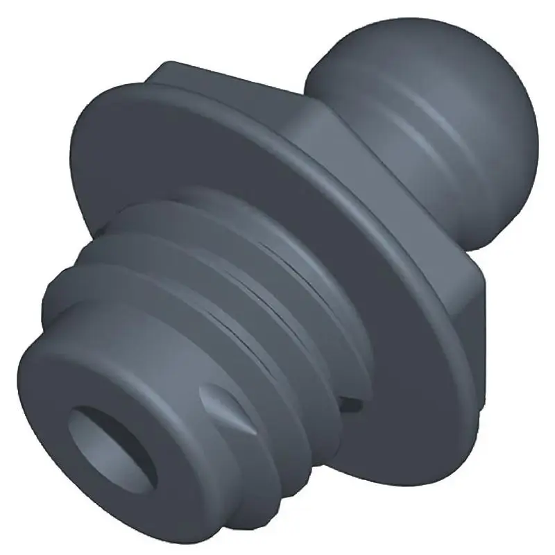 Perno filettato corto con pallina standard Delahousse per nautica - Fissaggio invisibile in nylon nero, facile installazione su pannelli in legno, metallo e resina. Offerta Del Giorno
