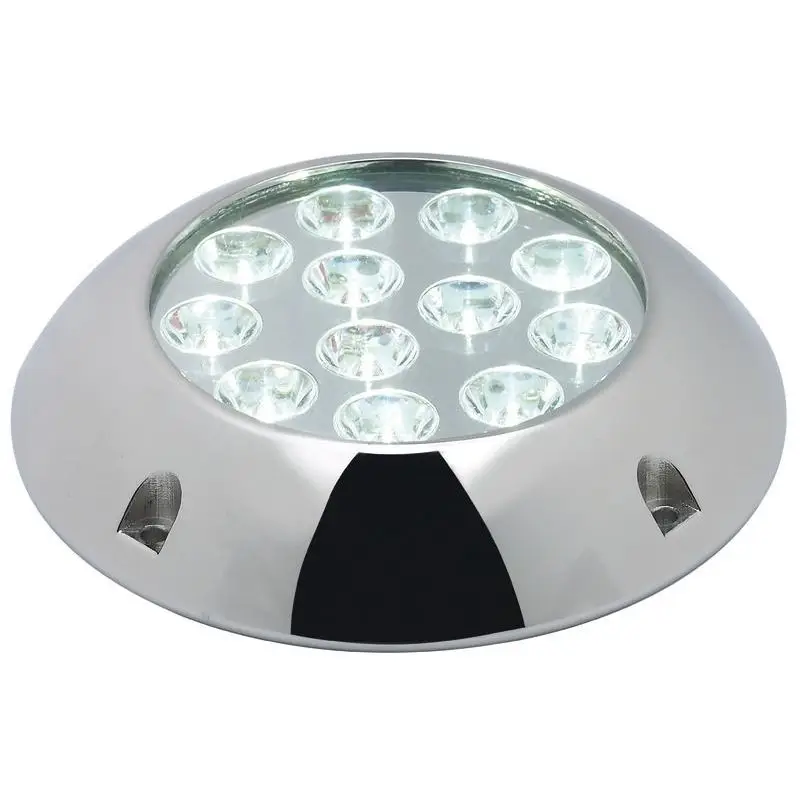 Faro Subacqueo 12 LED RGBW in Acciaio Inox AISI 316 Lucidato - Alta Potenza e Sistema Parabolico per Maggiore Luminosità Promo Stagionale