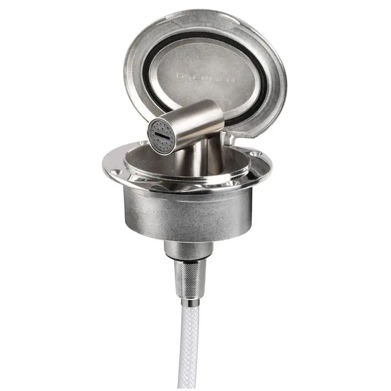 Box Elissa in acciaio inox AISI 316 con doccia Tiger e tubo PVC 4 m per nautica e barche Must-Have