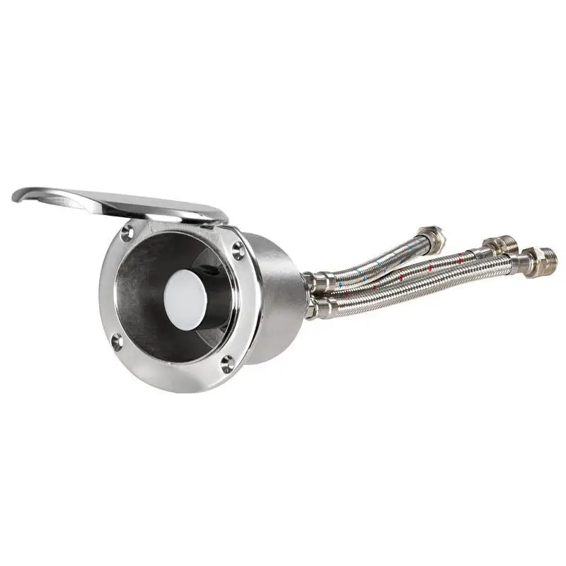 Miglior Prezzo Box doccia in acciaio inox AISI 316 con miscelatore e sportello autoreggente per imbarcazioni - Vano doccia Stainless Osculati