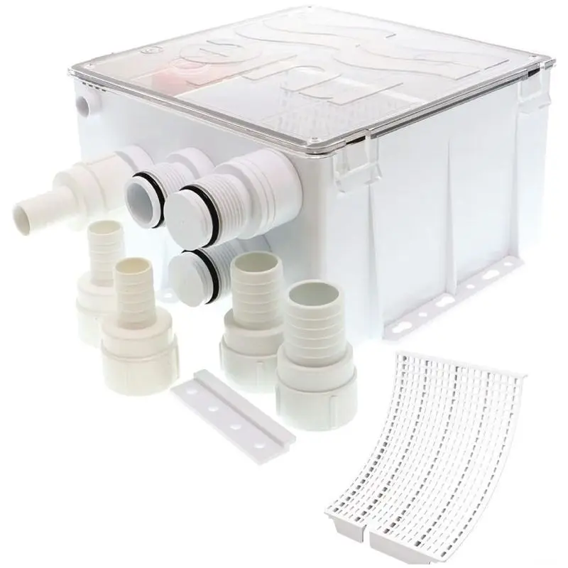 Di Tendenza Kit Rule Scarico Doccia 12V con Vaschetta Filtro e Pompa Automatica per Acque Grigie - Soluzione Efficiente per Imbarcazioni