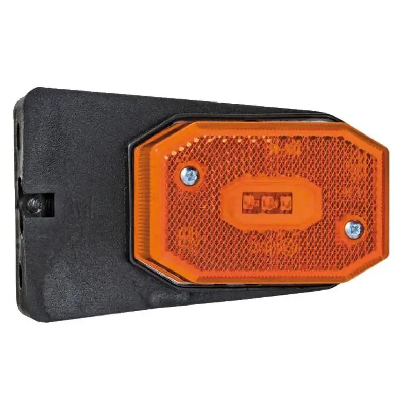 Esclusivo Fanale di posizione LED laterale arancio con staffa - Osculati