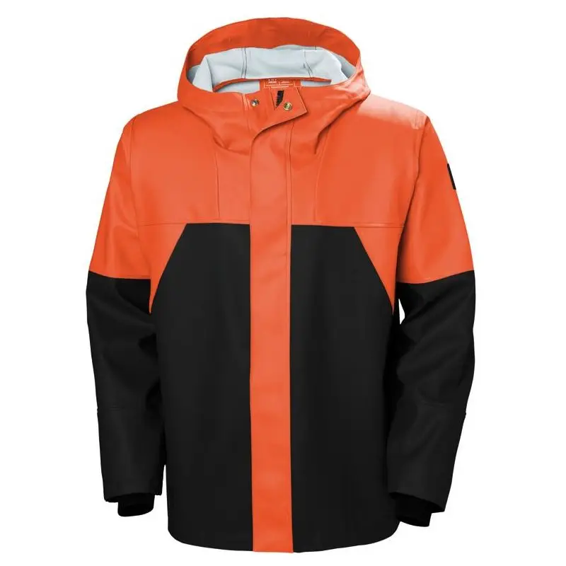 Giacca da Pioggia HH Storm Arancio/Nero 2XL - Helly Hansen per Pescatori, Design Eco-Friendly, Protezione Completa dalle Intemperie Subito Disponibile