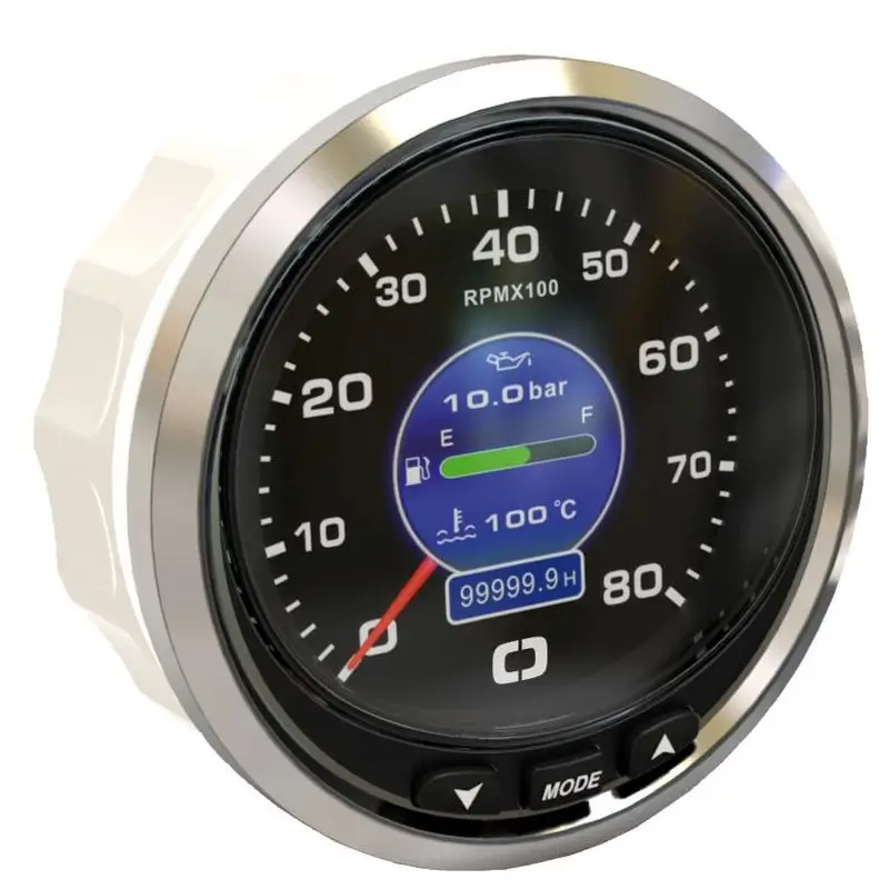 Strumento Multifunzionale LCD KMG per Nautica - Compatibile NMEA2000/J1939, Spidometro GPS, Contagiri, Contaore, Livello Carburante, Pressione Olio e Temperatura Acqua, Retroilluminato. Offerta