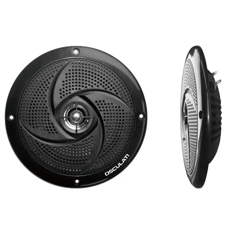 Coppia di Casse Stereo Ultra Piatte Doppio Cono 6,5" Nere con Carcassa in ABS per Nautica Prezzo Conveniente