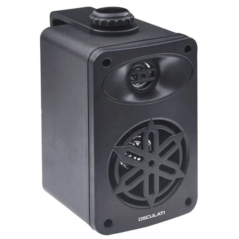 Casse Stereo 2 Vie per Interno Nere 4 - 2X120W con Montaggio a Staffa Orientabile - Coppia di Casse per Nautica Popolare