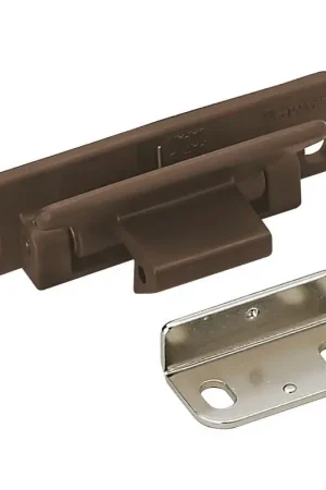 Offerta Speciale Scrocco a leva a scatto marrone in poliammide per antine senza pomoli o maniglie con regolazione posizione ± 1,5 mm Sugatsune
