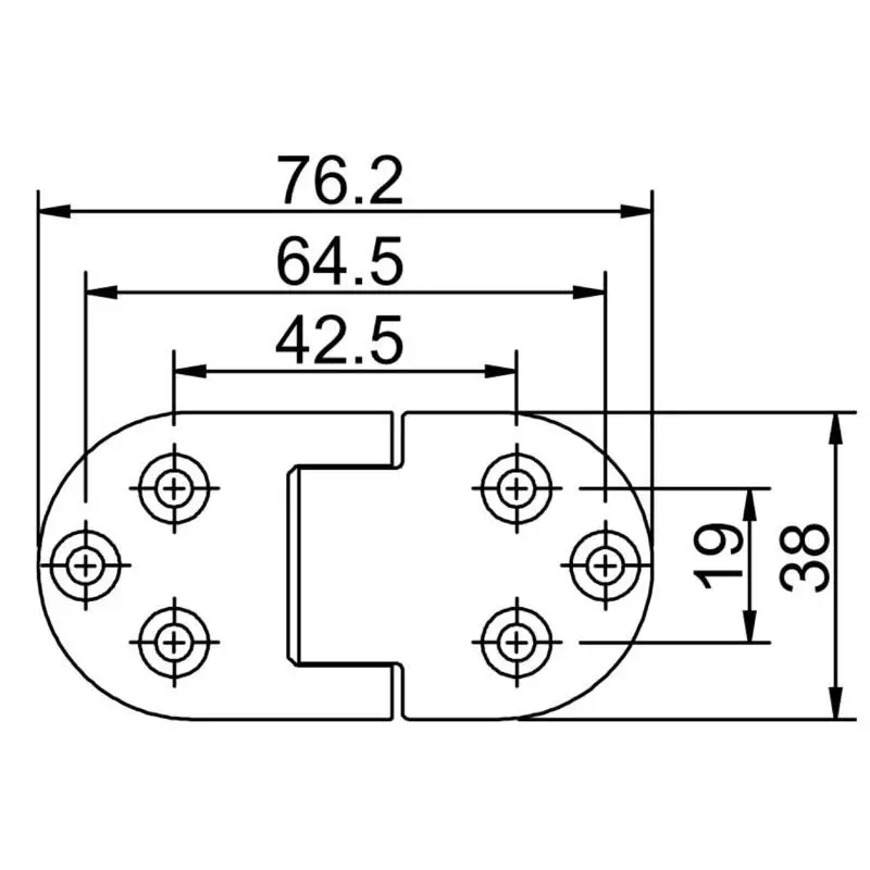 Nuova Collezione Cerniere autoreggenti 76x38 mm in acciaio inox AISi 316 con resistenza fino a 30 kg/cm per portelli nautici