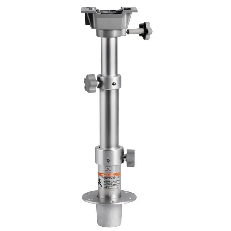 Acquista Ora Gamba Tavolo Tritelescopica Removibile con Molla a Gas - Alluminio Anodizzato con Base ad Incasso e Coperchio di Finitura