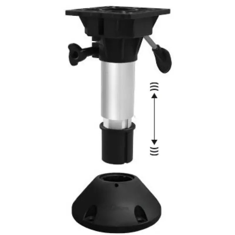 Ultime Pezzi Supporto Sedile Waverider Regolabile con Ammortizzatore Interno - Base Estraibile 500/630 mm - Tubi in Alluminio Anodizzato e Testa in Nylon/Fibra di Vetro