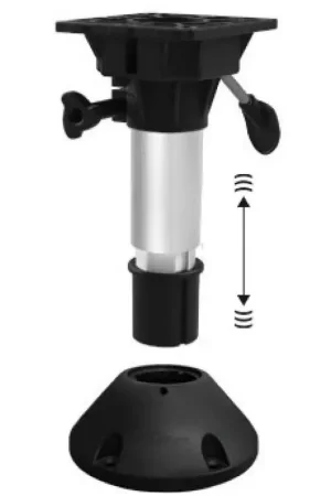 Bestseller Supporto Sedile Waverider Regolabile 580/710 mm con Ammortizzatore Interno e Base Estraibile in Alluminio Anodizzato - Oceansouth