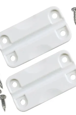 Coppia di Cerniere Bianche per Ghiacciaia IGLOO - Materiale Durevole e Resistente ai Raggi UV con Viti di Fissaggio per Facile Installazione Subito Disponibile