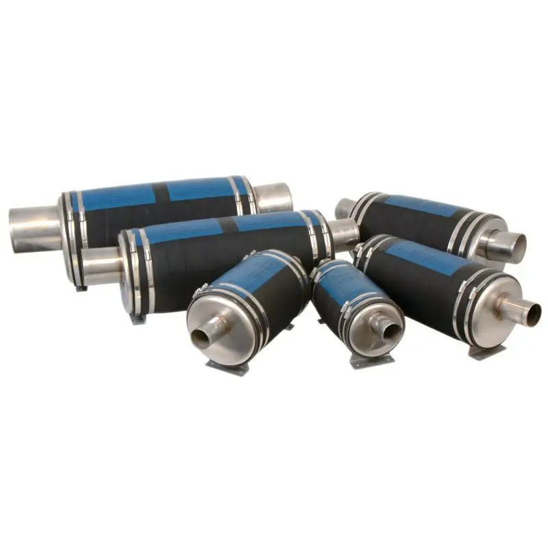 Silenziatore di Scarico 60 mm per Barche - Riduzione Rumorosità e Sicurezza Anti-Sifonaggio con Fondelli in Acciaio Inox e Gomma Rinforzata Nuovo Arrivo