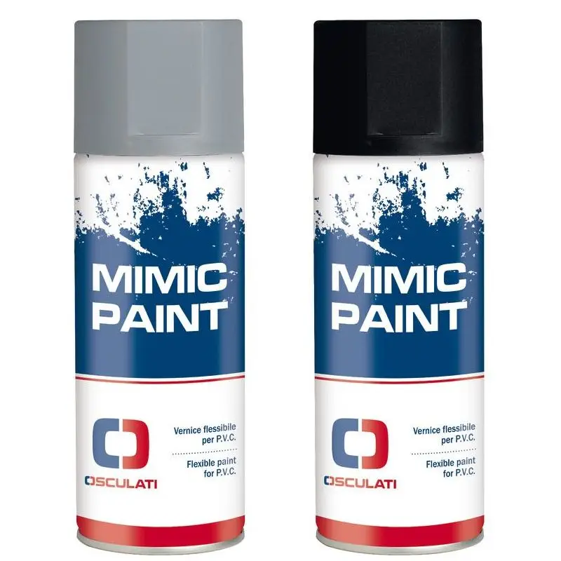 Più Venduto MIMIC PAINT Spray Rinnova PVC RAL 7046 Grigio - 400ml Vernice Flessibile per Gommoni e Superfici in PVC