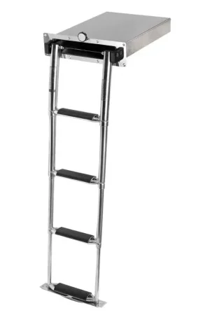 Scaletta Telescopica a Scomparsa Montecarlo Douglas Marine - 4 Gradini, Design Innovativo per Plancetta, Made in Italy Scelto Dai Clienti